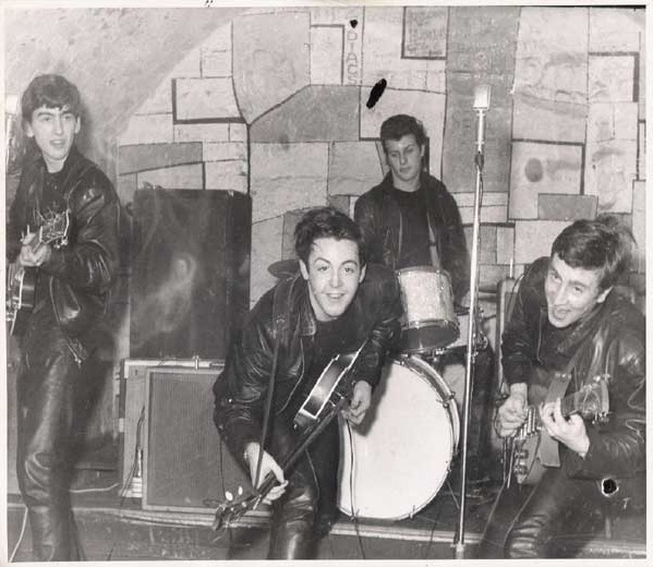 Beatles in action at the Cavern Club