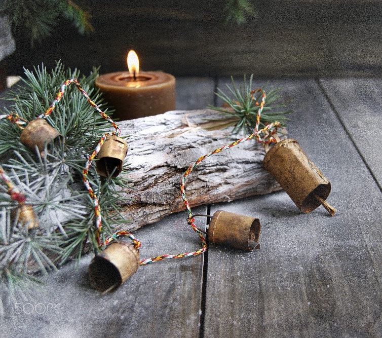 Christmas bells on a Christmas tree