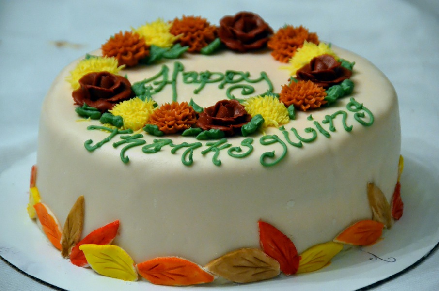Floral Thanksgiving Cake