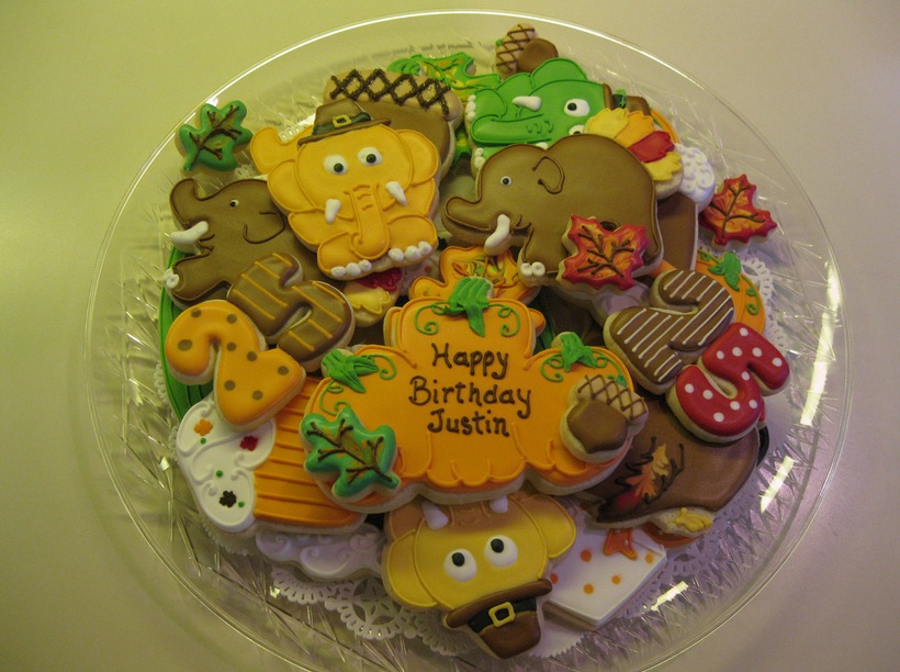 Thanksgiving Elephant B-day Cookies