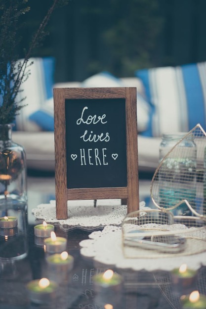 Romantic table decorations