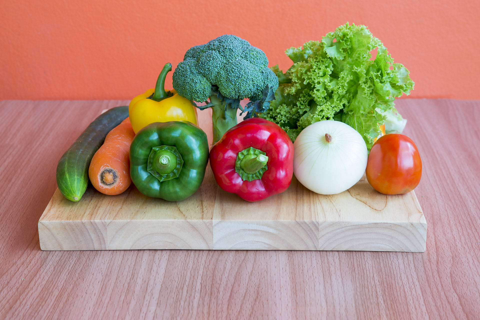 Assortment of fresh vegetables close up