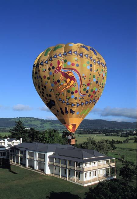 Hop on a hot air balloon at Chateau Yering in Victoria, Australia!