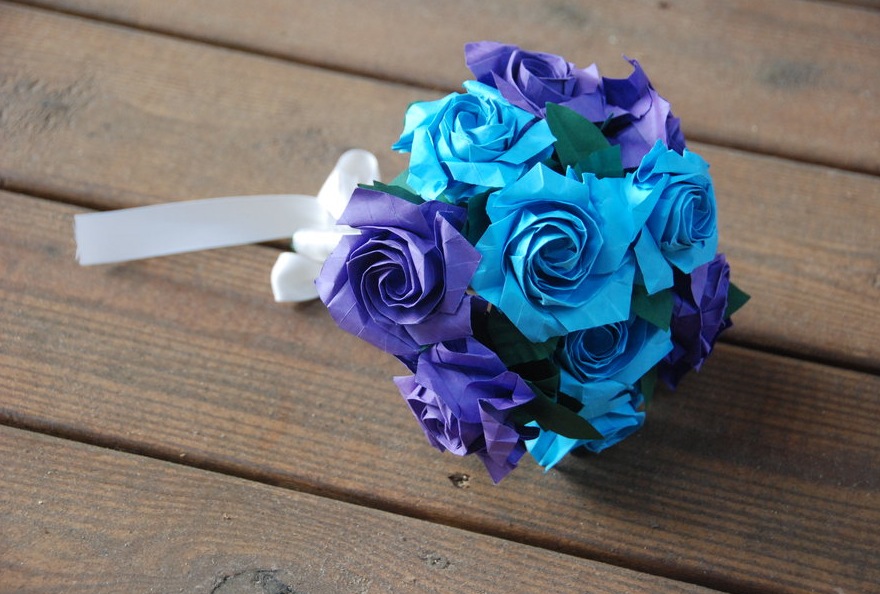 Origami Sato Rose Wedding bouquet