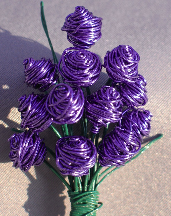 Purple Bouquet of Roses