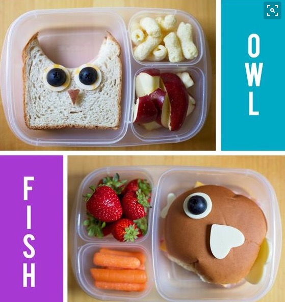 Owl and Fish Lunch idea