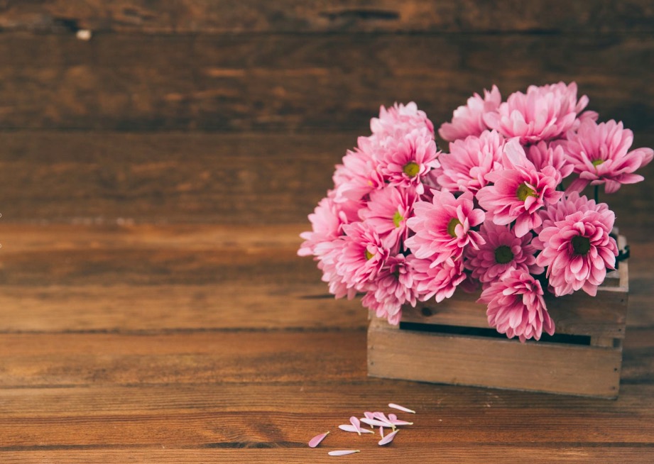 Vintage shabby chic flowers