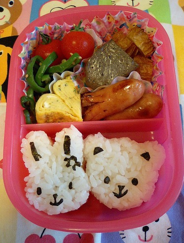 bunny and bear for the lunch box