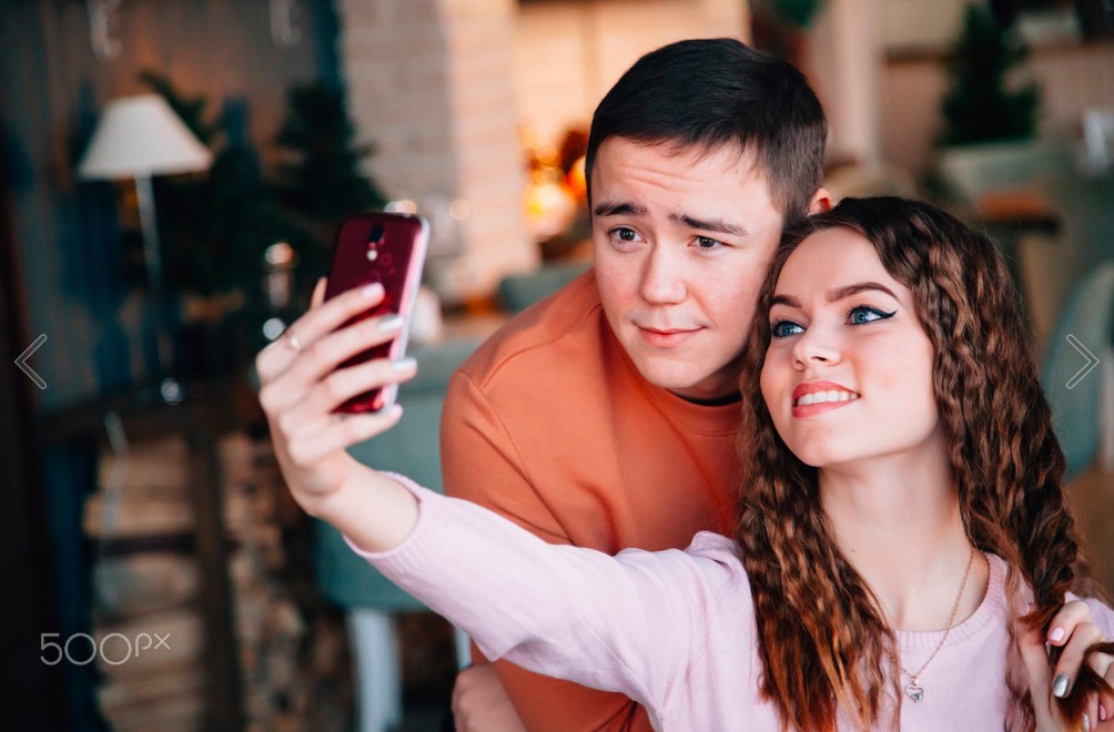 Couple having romantic dinner