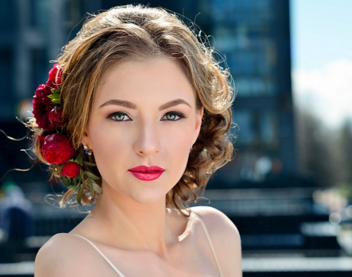 Wearing flowers