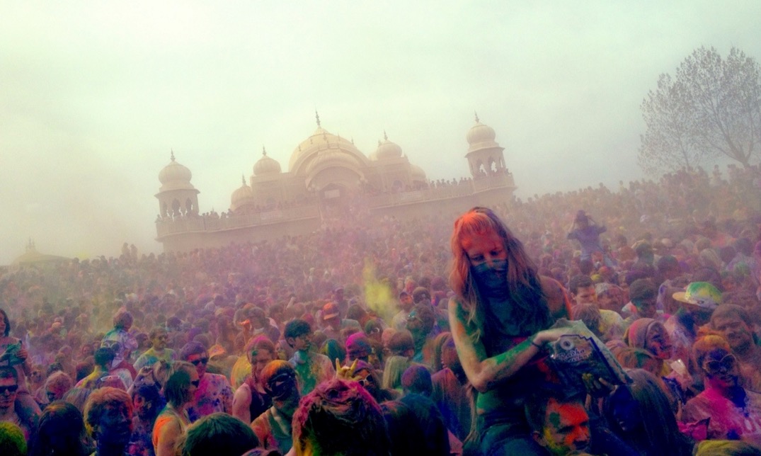 Holi Festival of Colors at the Krishna Temple in Spanish Fork, Utah