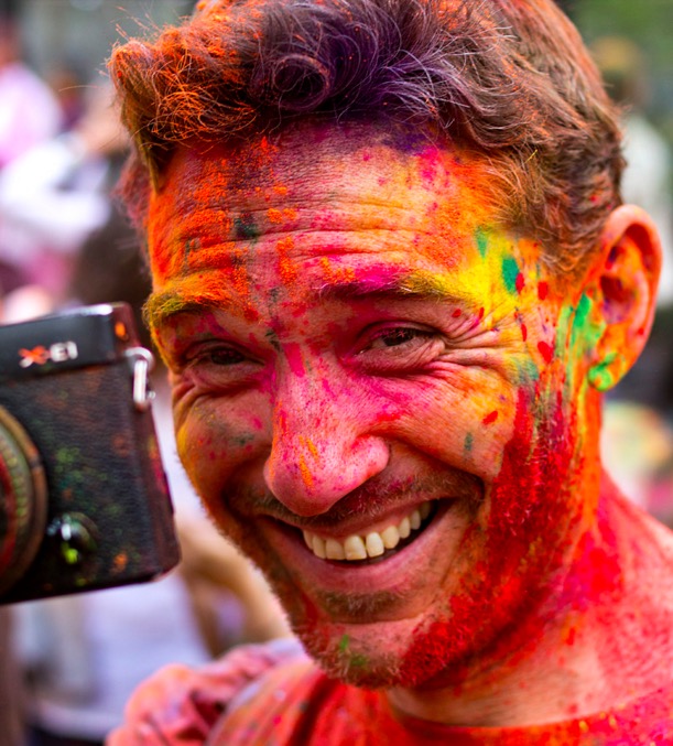 Holi festival face