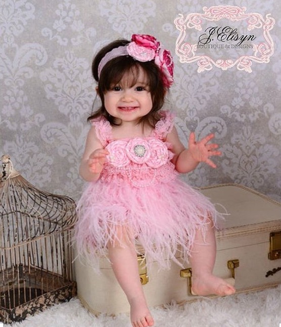 Cute Girl in ivory couture Headband