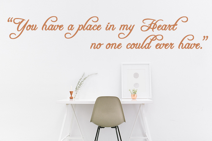 “You have a place in heart