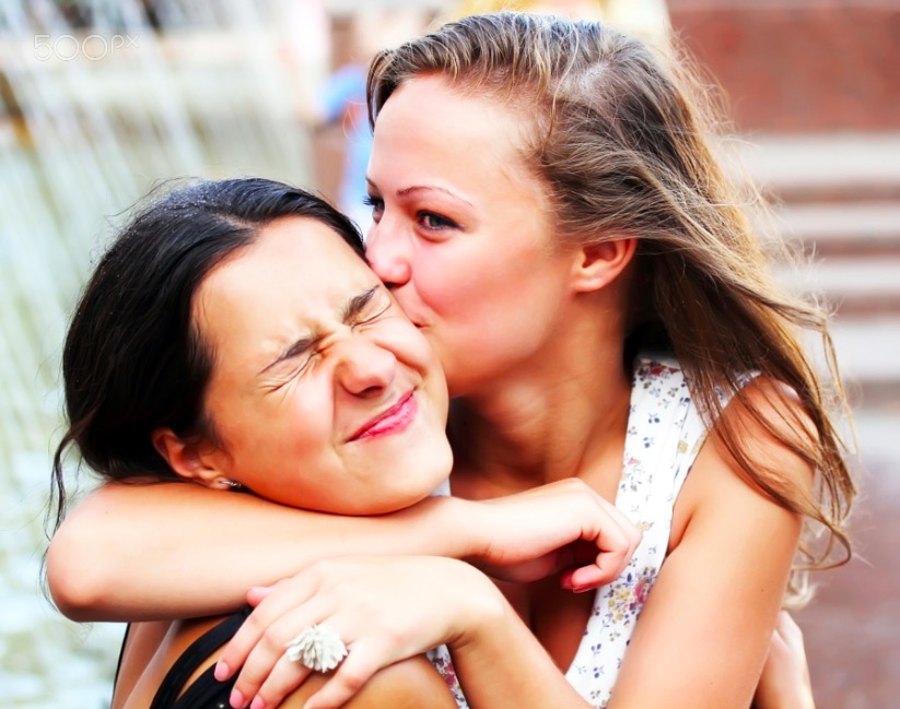 Students girls having fun