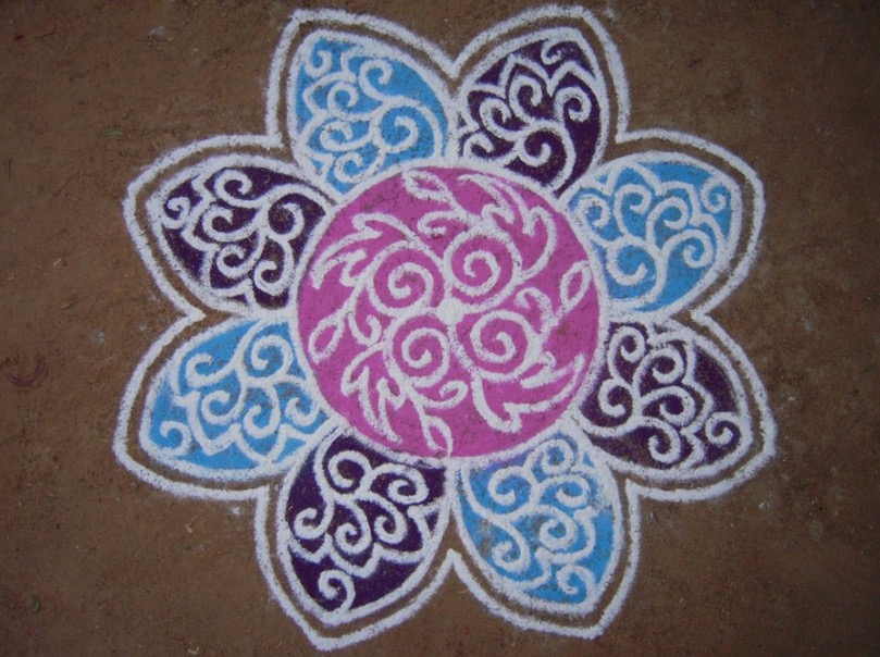 blue-and-pink-rangoli