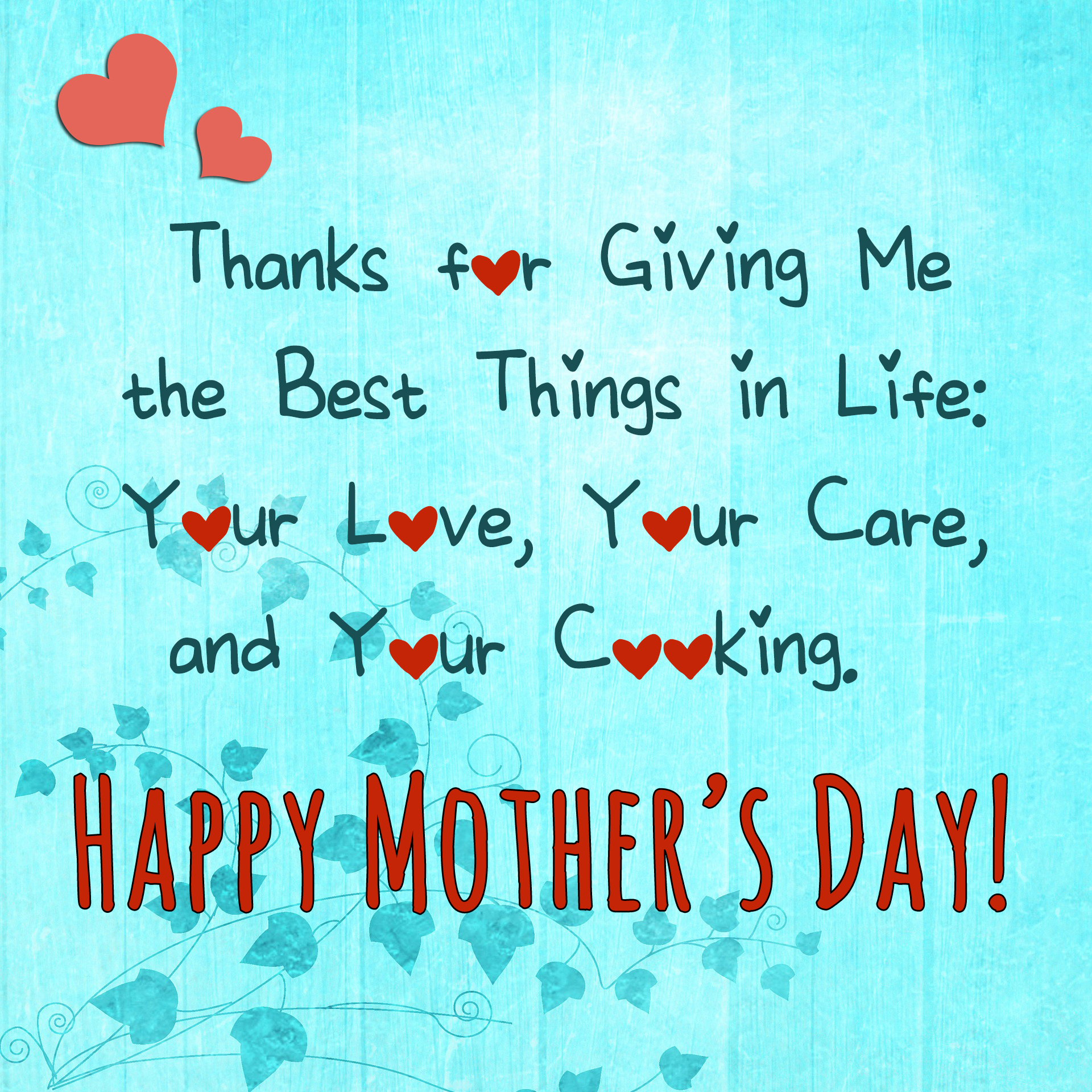 Thanks for giving me the best things in life