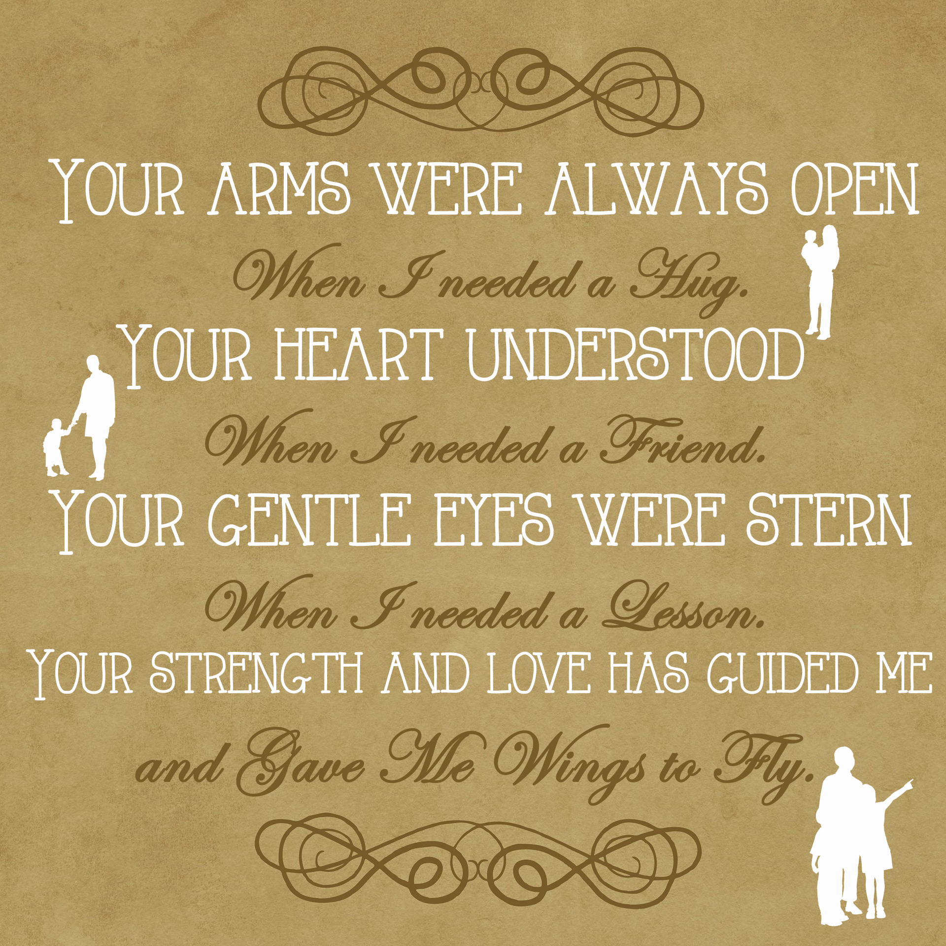 Your strength and love has guided me and gave me wings to fly