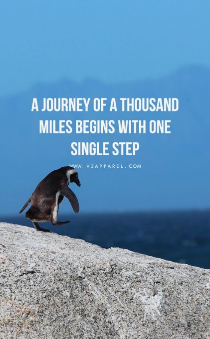 A journey of thousand miles. begins with one single step