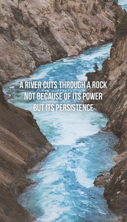 A river cuts through a rock