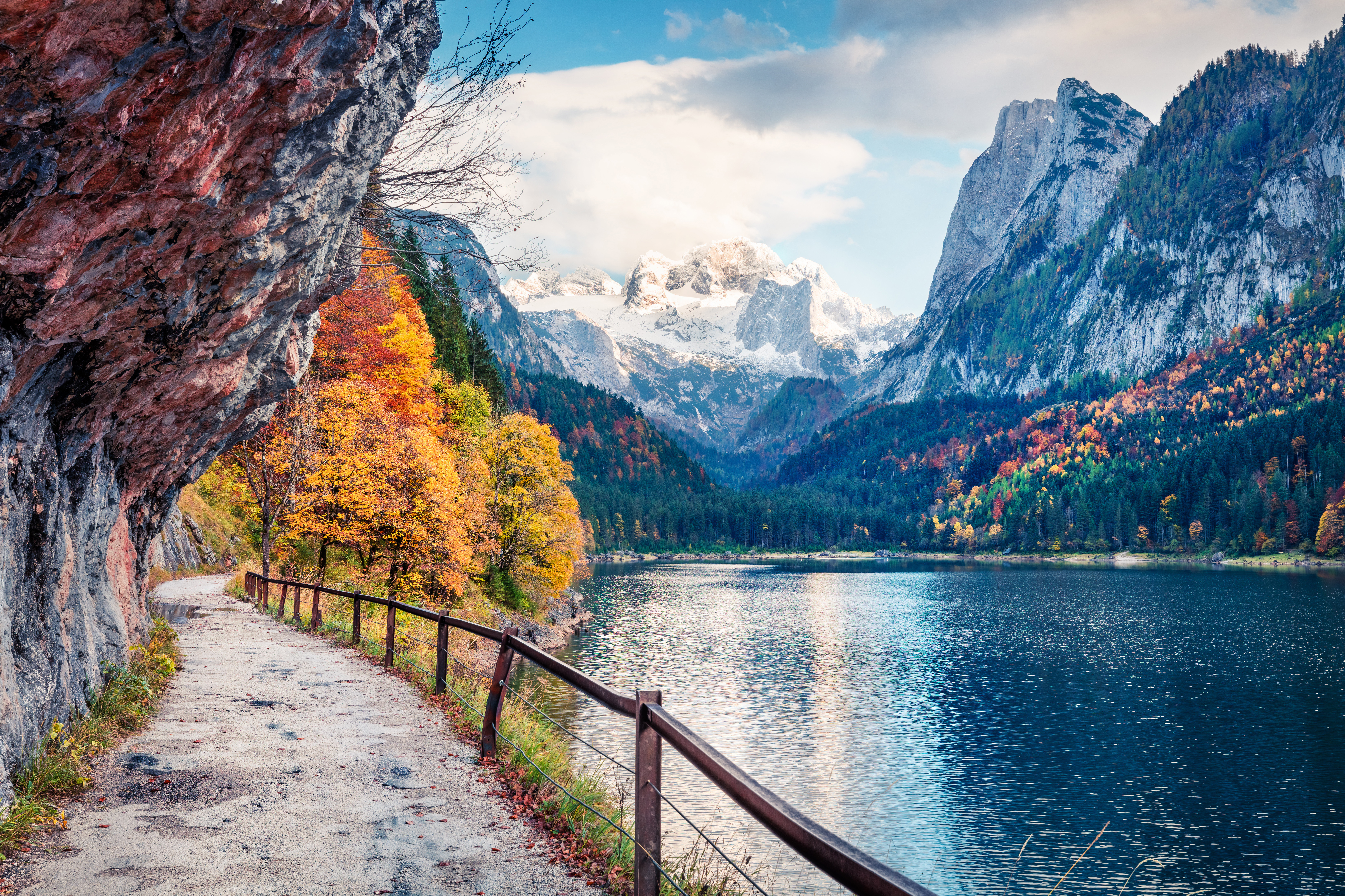 Mountains and lake