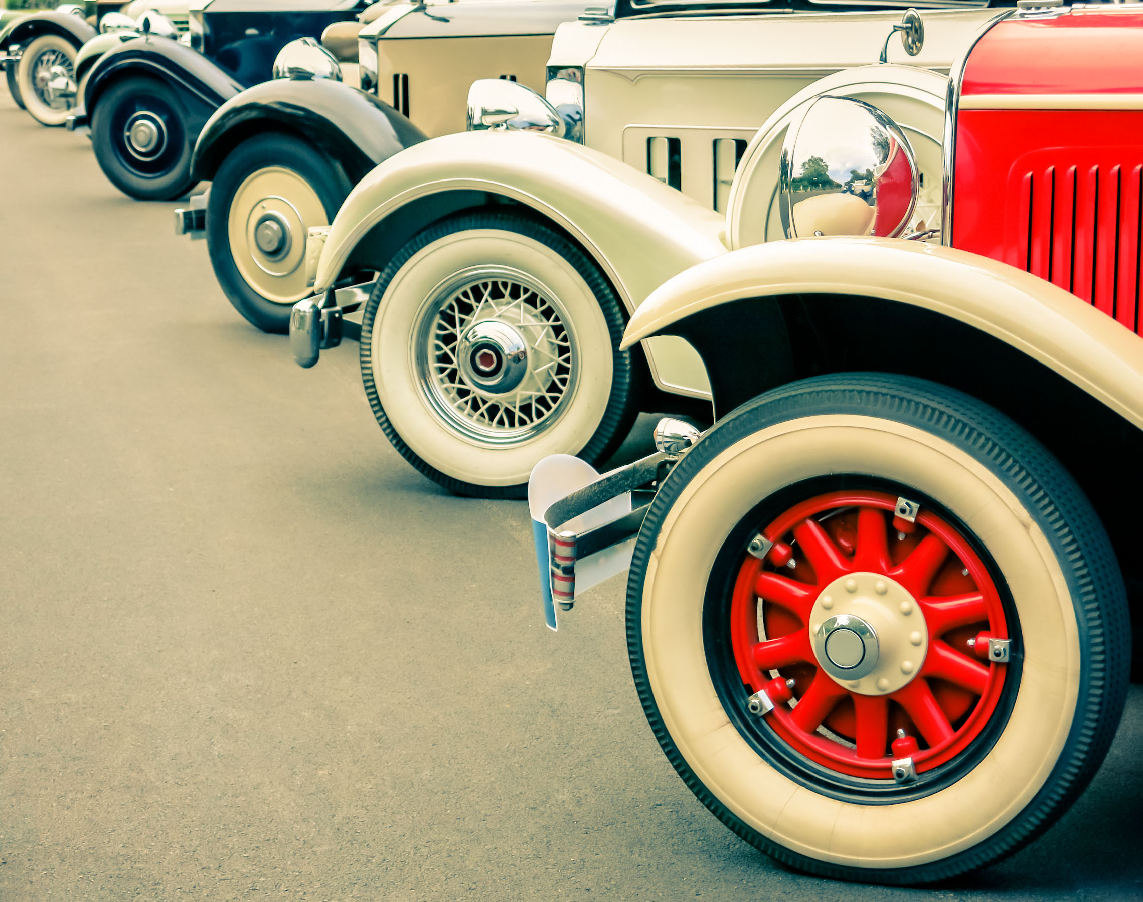 Vintage car wheels