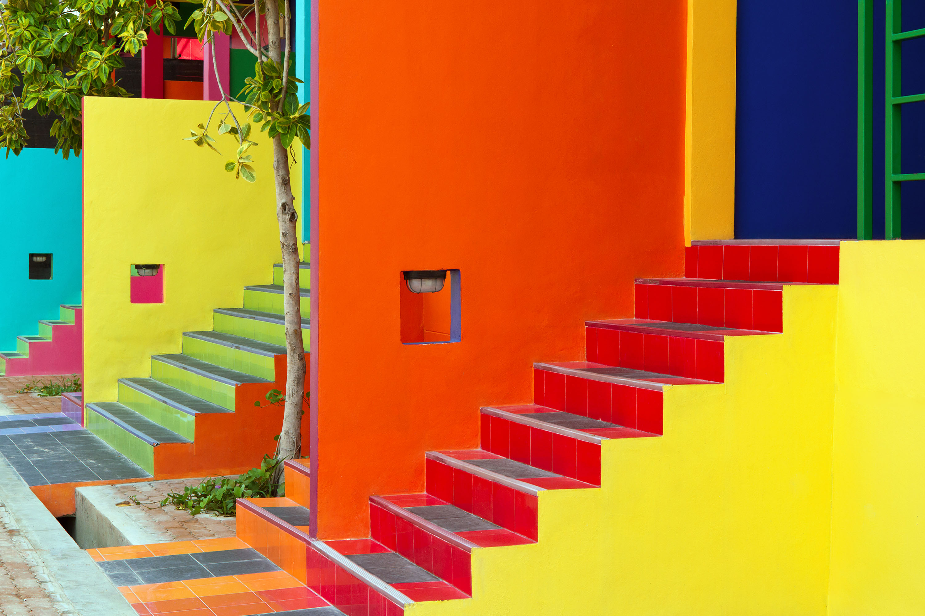 Colorful housing ladder