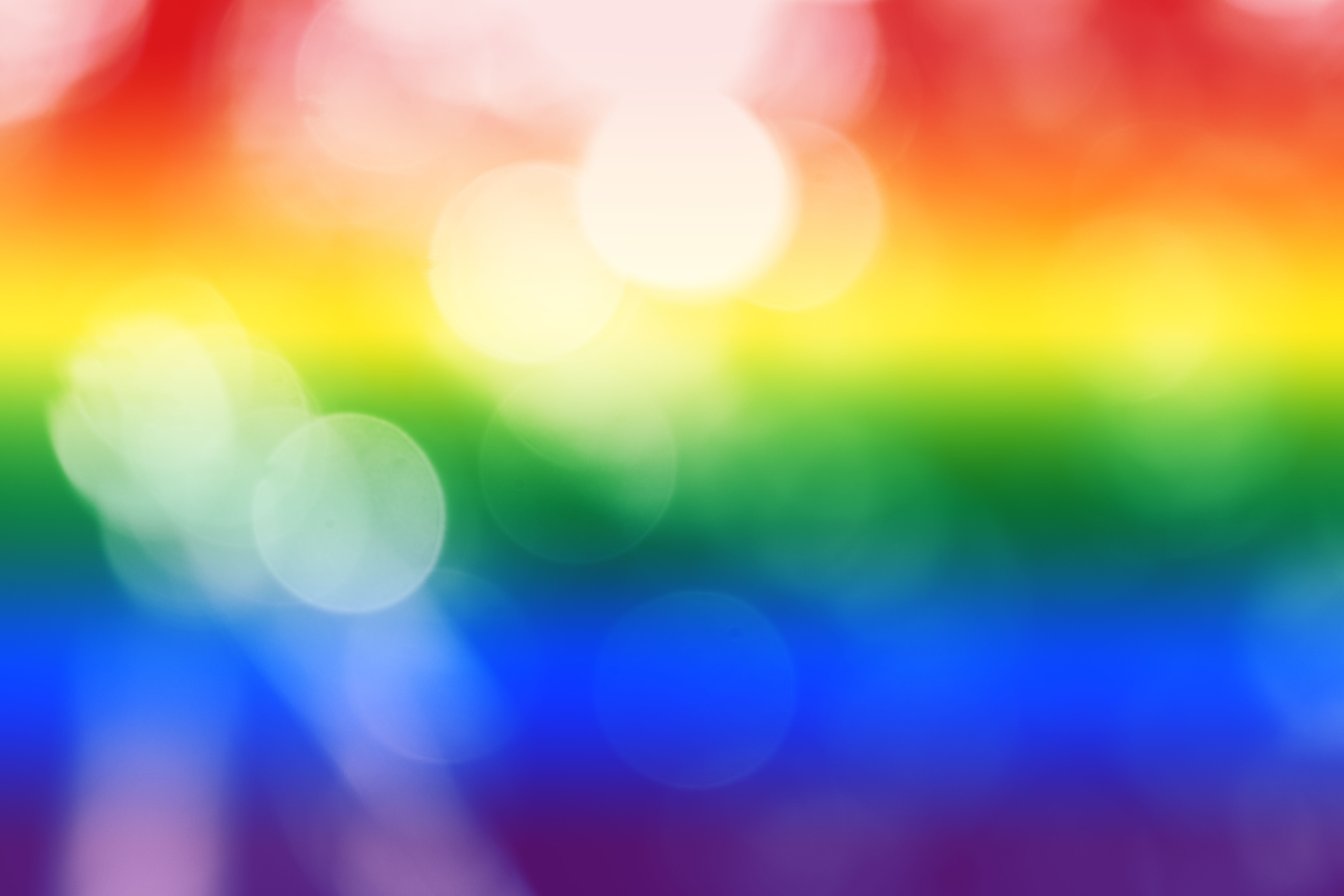 Soft blurred rainbow background with natural bokeh