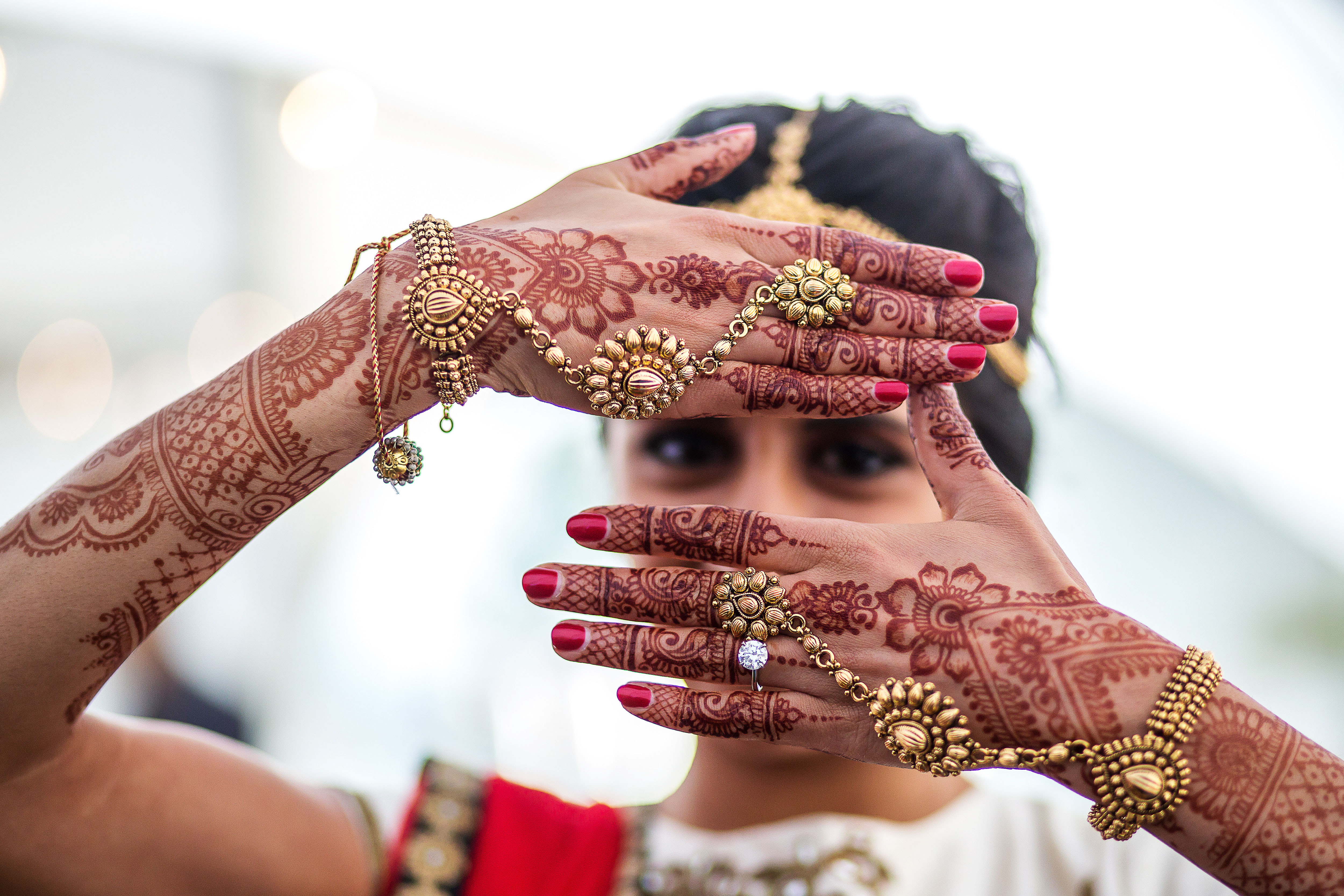Bridal Mehndi Hands in Spain Destination