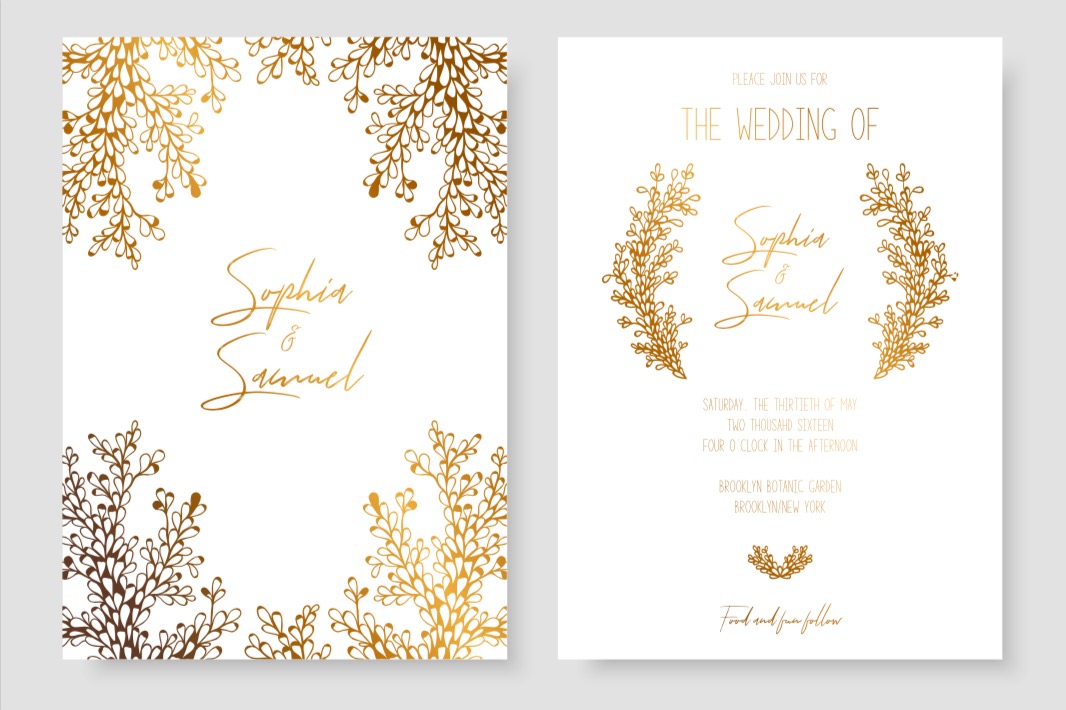 Golden Wedding invitation