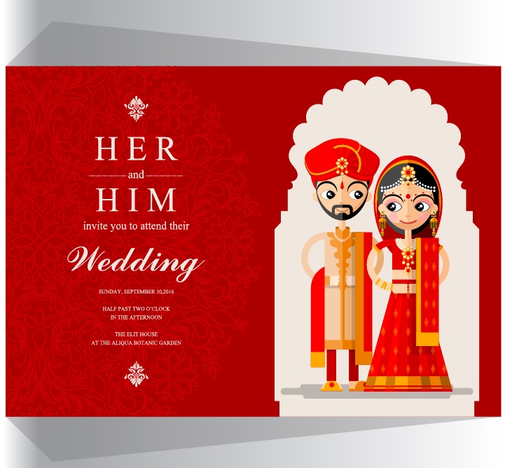 Indian wedding invitation card