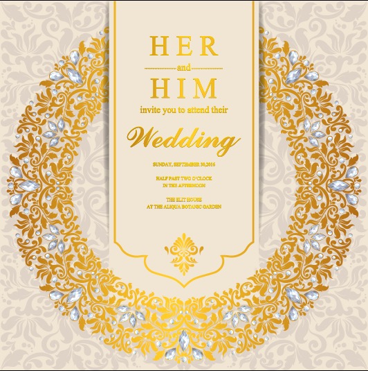 Wedding invitation or card with abstract background. Islam, Arabic, Indian, Dubai