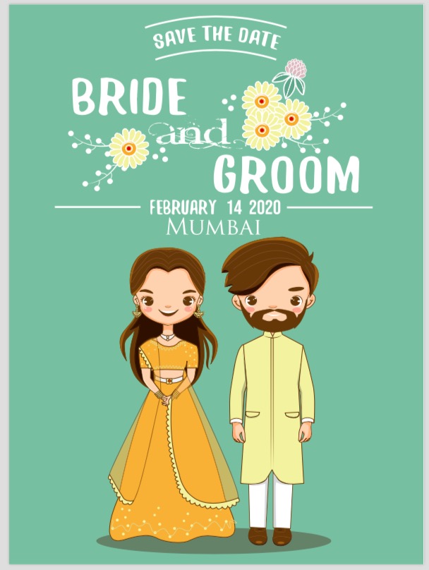 cute wedding invitation