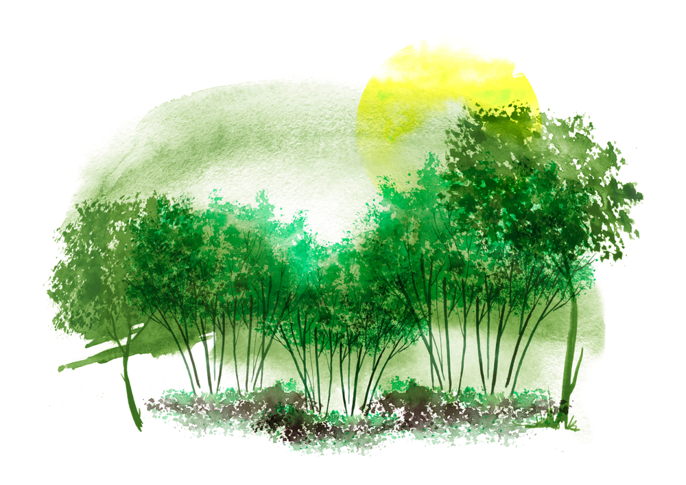 Watercolor landscape