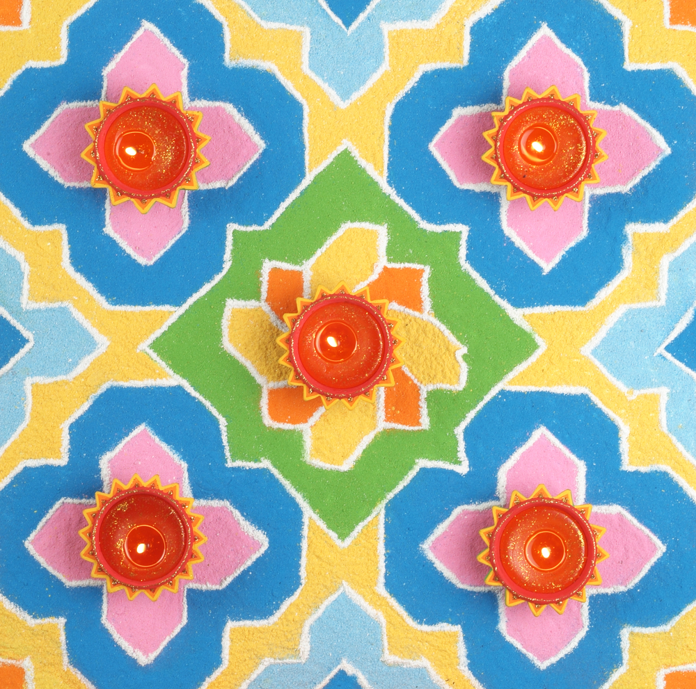 Diwali greeting ,Indian rangoli art