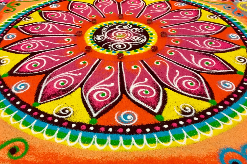Kolam for Diwali celebrations