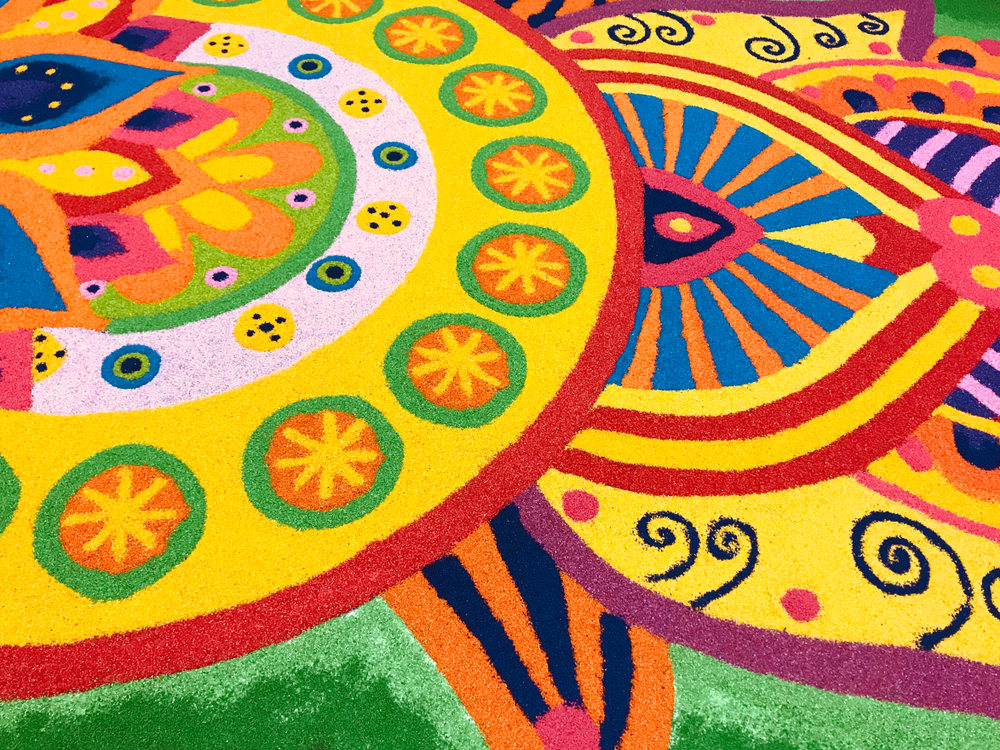 Rangoli is an art form, originating in the Indian subcontinent