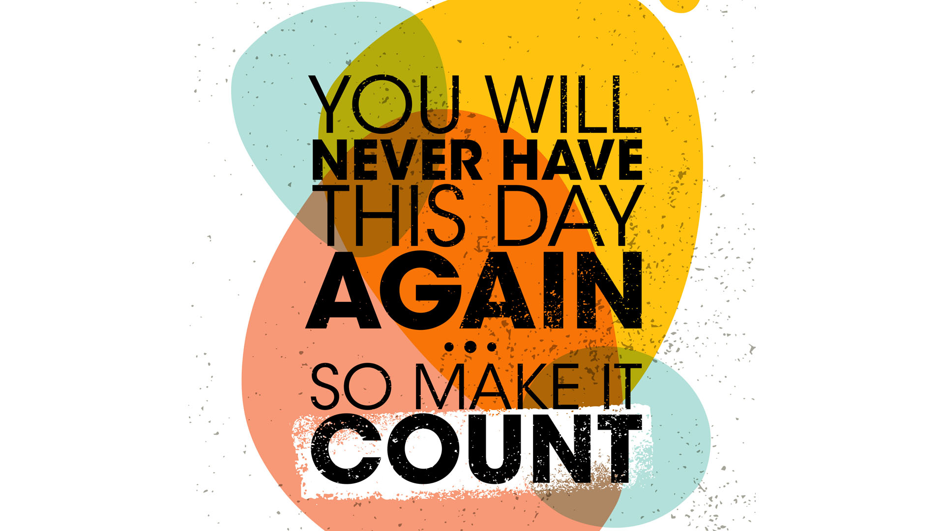 You Will Never Have This Day Again. So Make It Count