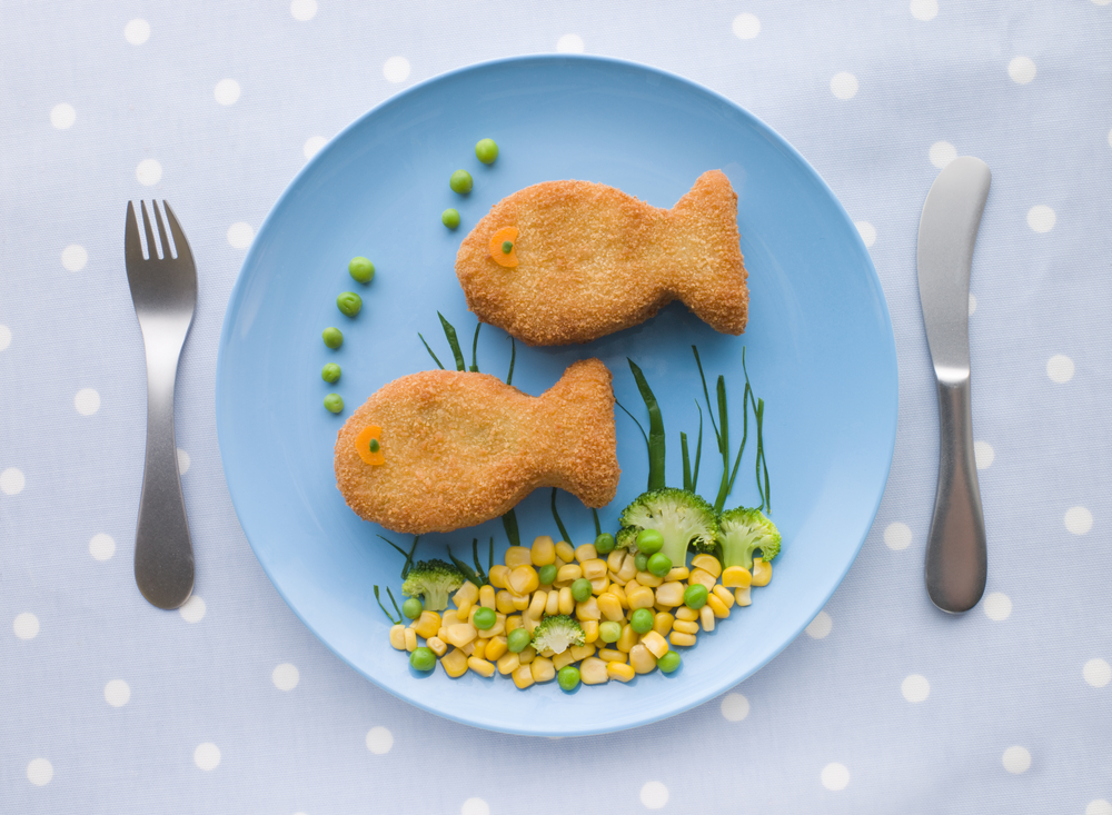 fish shape food art