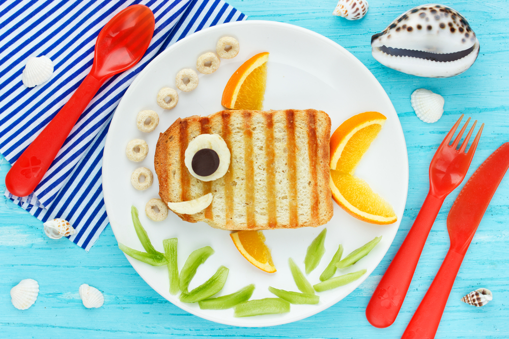 Gold fish food art