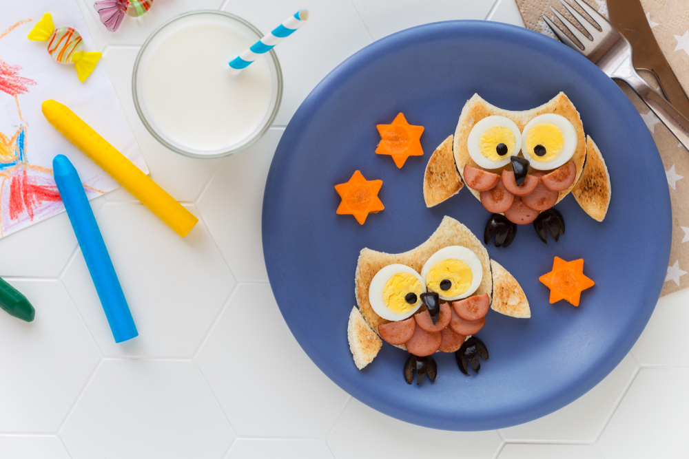 cute little owls food art