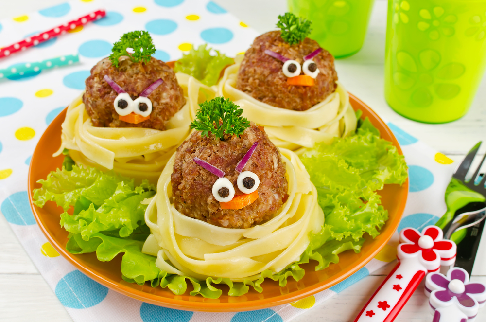 birds in the nest food art