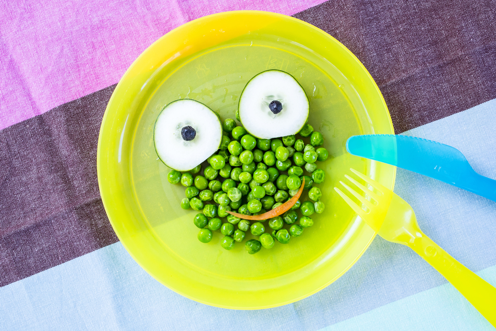 Smiley frog food art