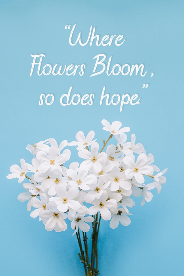 Where flowers bloom so does hope