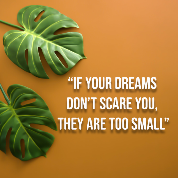 If your dreams don't scare you, they are too small