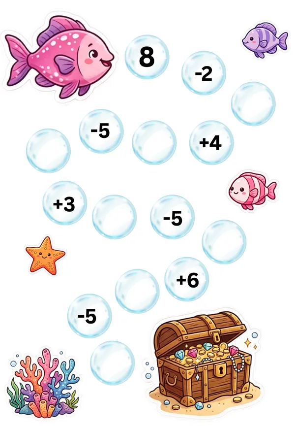 Addition and subtraction work sheet