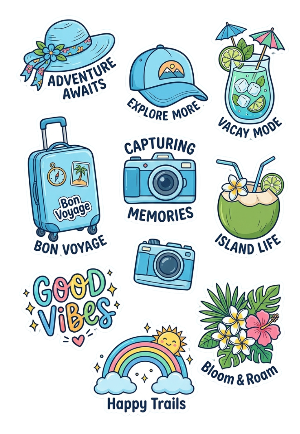Adventure Time good Vibes Stickers