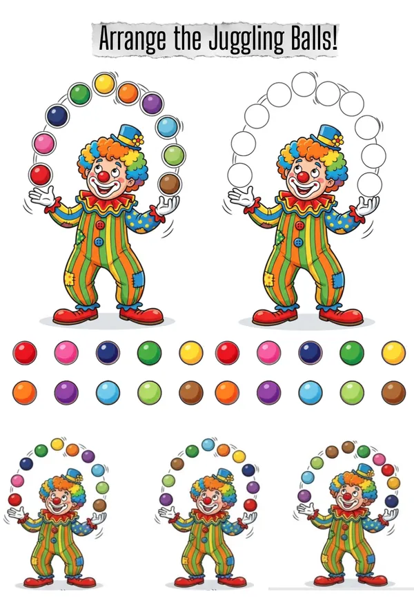 Arrange the juggling balls Flashcards
