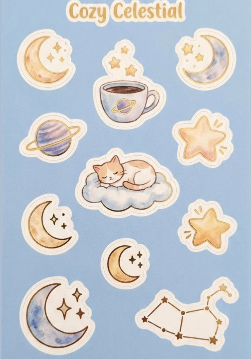 Cozy Celestial Stickers
