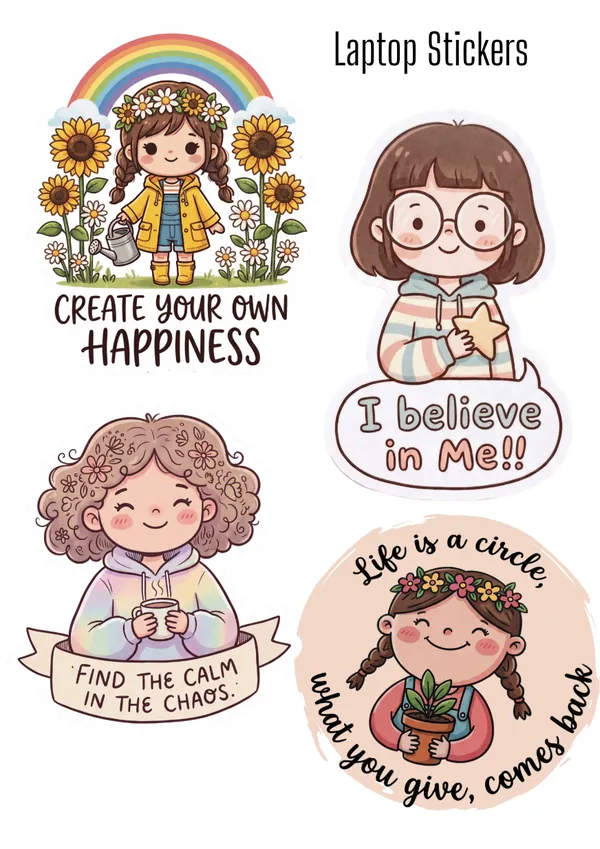 Create Your Own Happiness Laptop Stickers